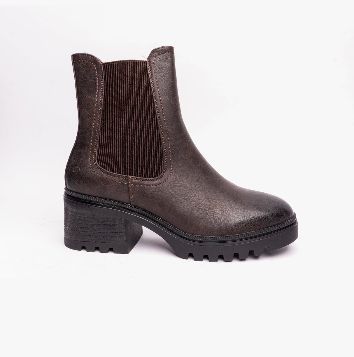 Heavenly Feet CLEMMY2 Womens Heeled Chelsea Boots Chocolate