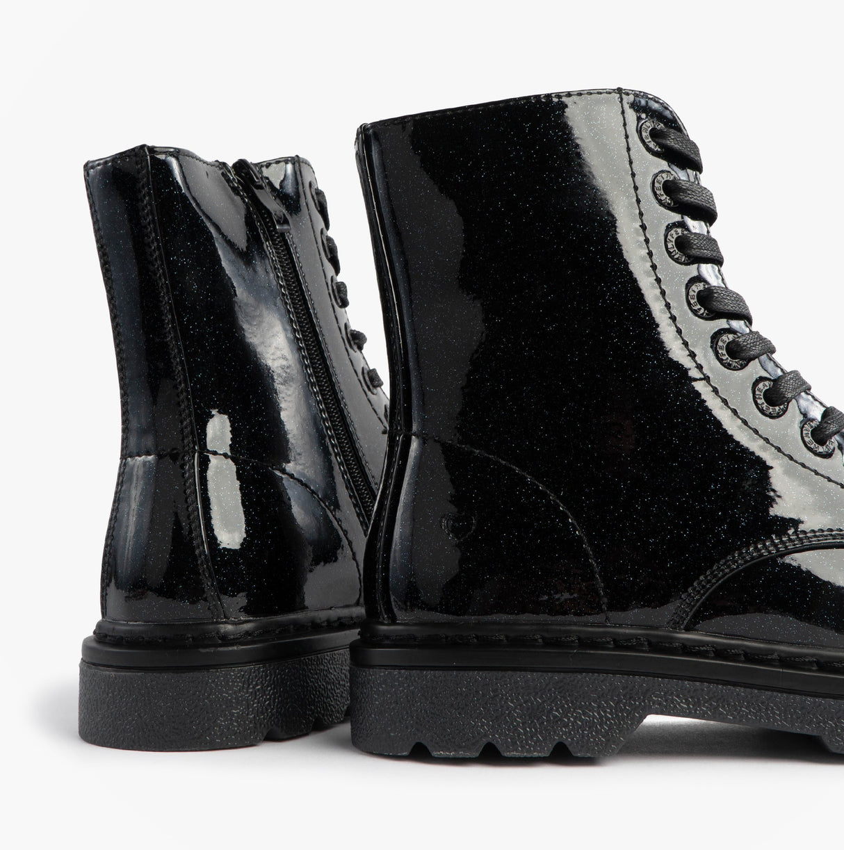 Heavenly Feet JUSTINA2 GLITTER Womens Ankle Boots Black Glitter