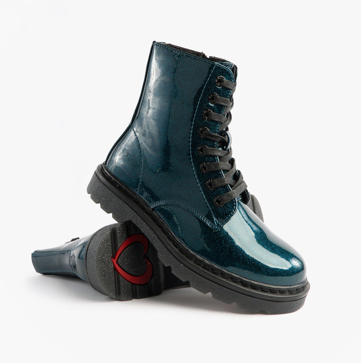 Heavenly Feet JUSTINA2 GLITTER Womens Ankle Boots Ocean Glitter