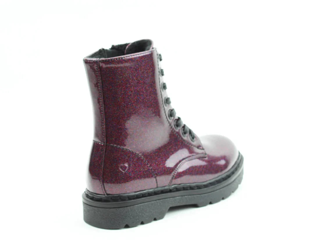 Heavenly Feet JUSTINA2 GLITTER Womens Ankle Boots Purple Glitter