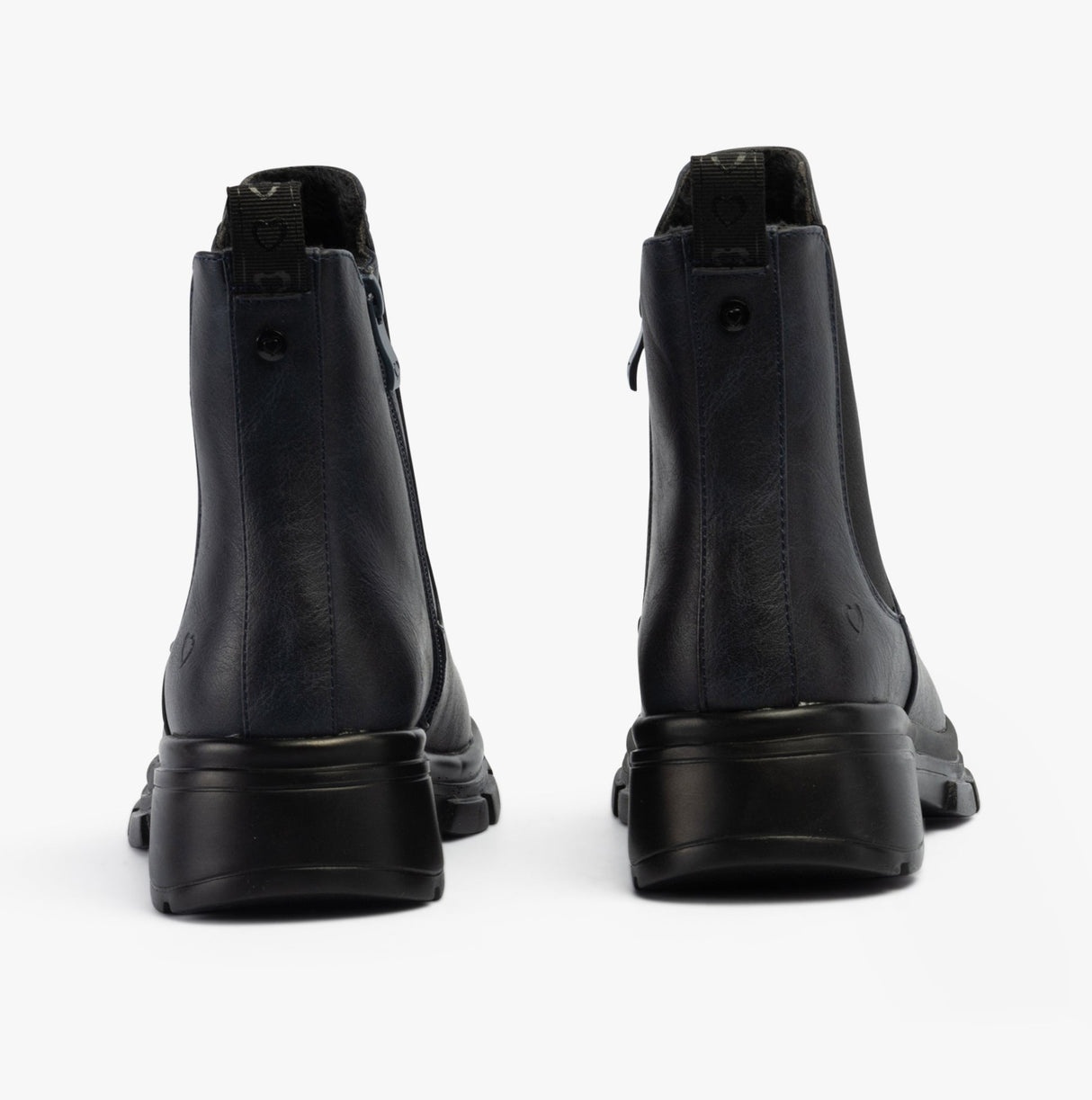 Heavenly Feet REMY Womens Chelsea Boots Navy