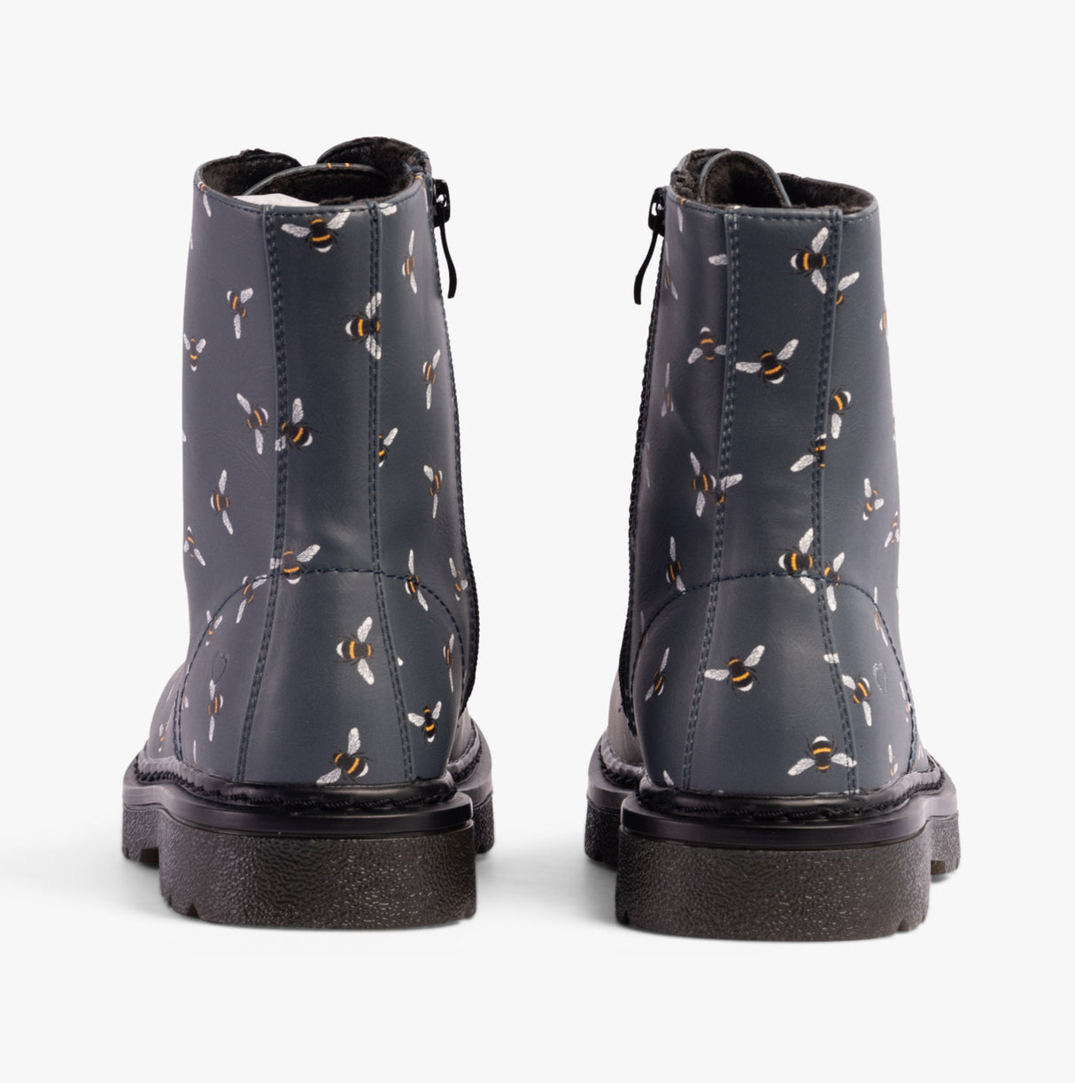 Heavenly Feet JUSTINA2 NEW BEE PRINT Womens Lace Up Boots Ocean