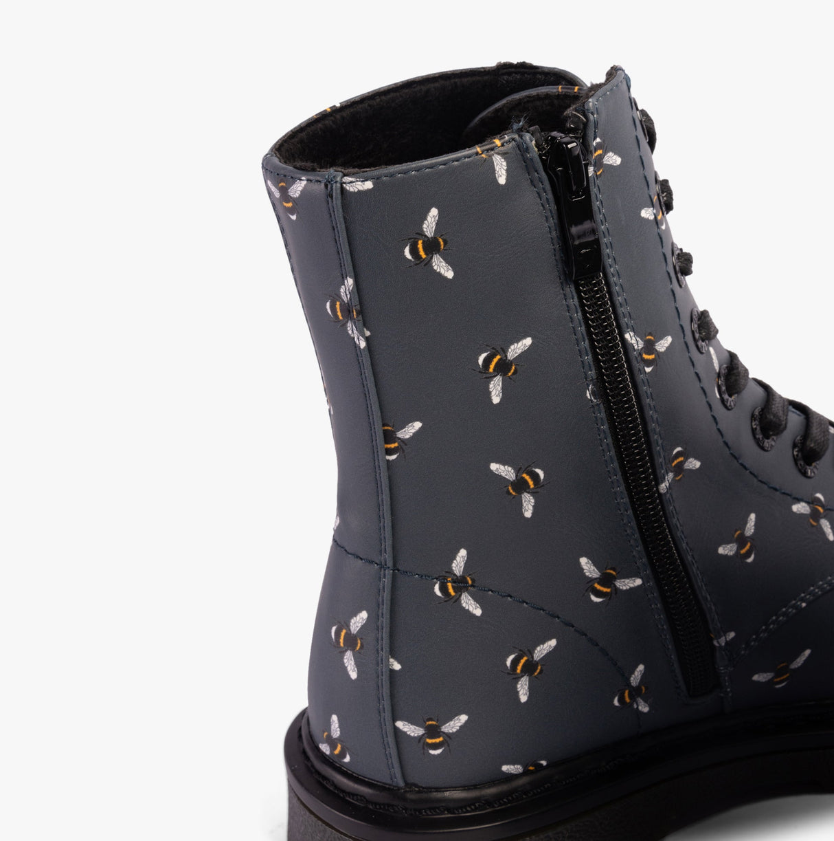 Heavenly Feet JUSTINA2 NEW BEE PRINT Womens Lace Up Boots Ocean