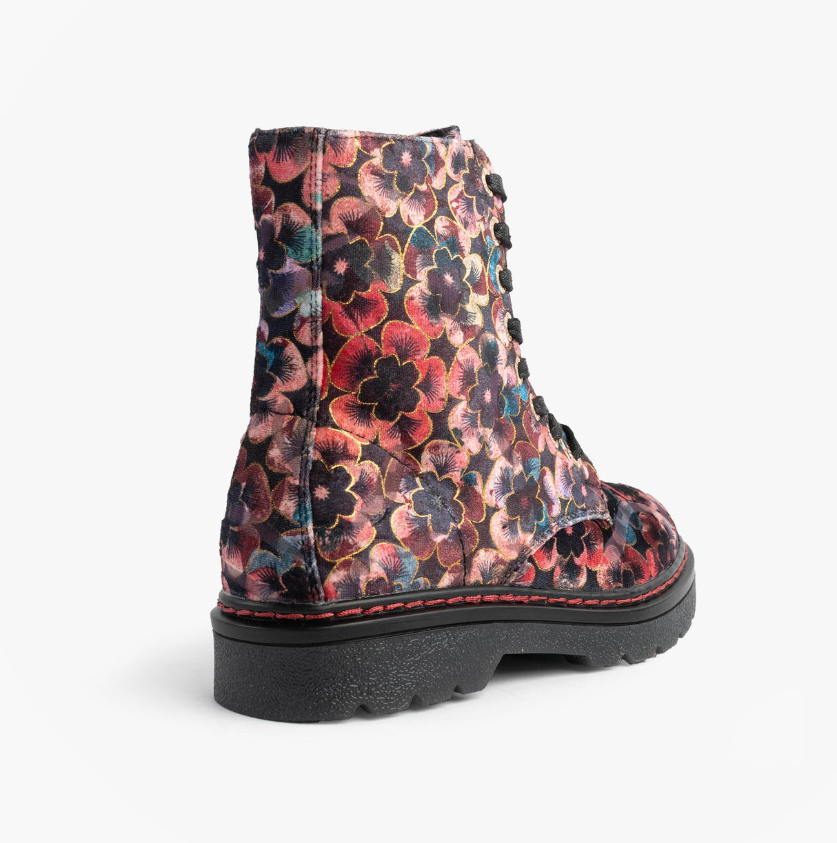 Heavenly Feet JUSTINA2 VIOLA VELOUR Womens Ankle Boots Rose Pink