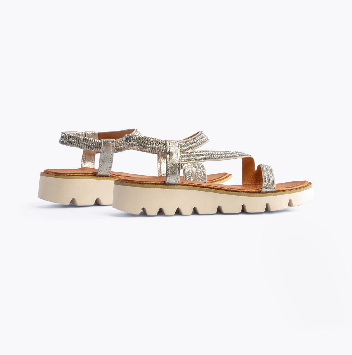 Heavenly Feet FRESCO Womens Sandals Silver