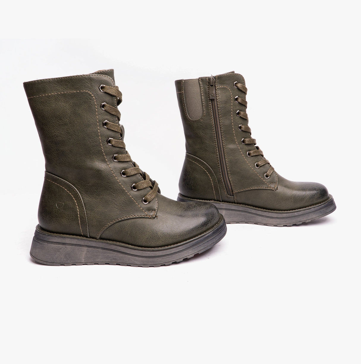 Heavenly Feet MARTINA4 Womens Ankle Boots Khaki