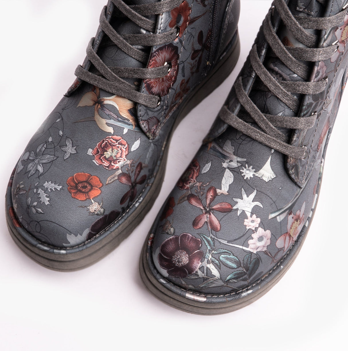 Heavenly Feet MARTINA4 PRINT FANTASY Womens Ankle Boots Grey