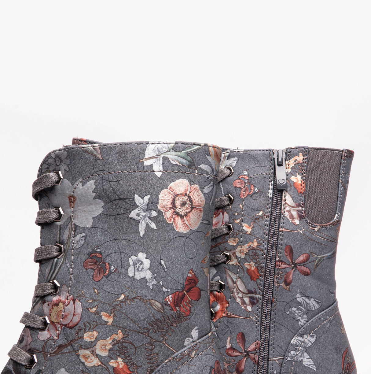 Heavenly Feet MARTINA4 PRINT FANTASY Womens Ankle Boots Grey