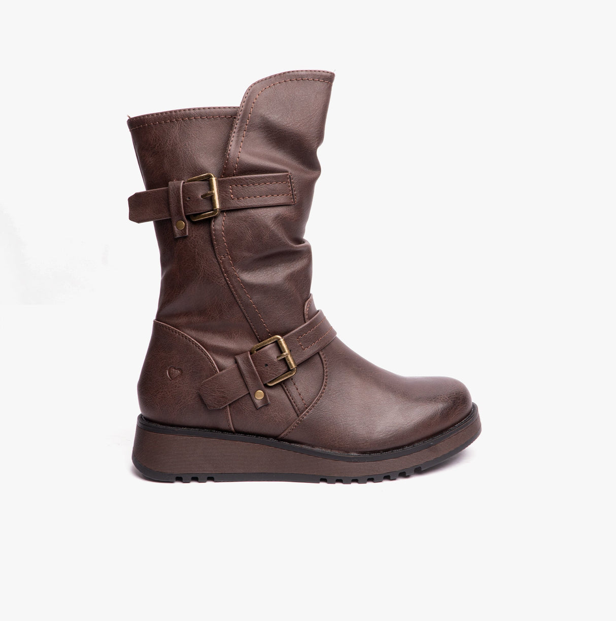 Heavenly Feet HANNAH4 Womens Mid Calf Boots Chocolate