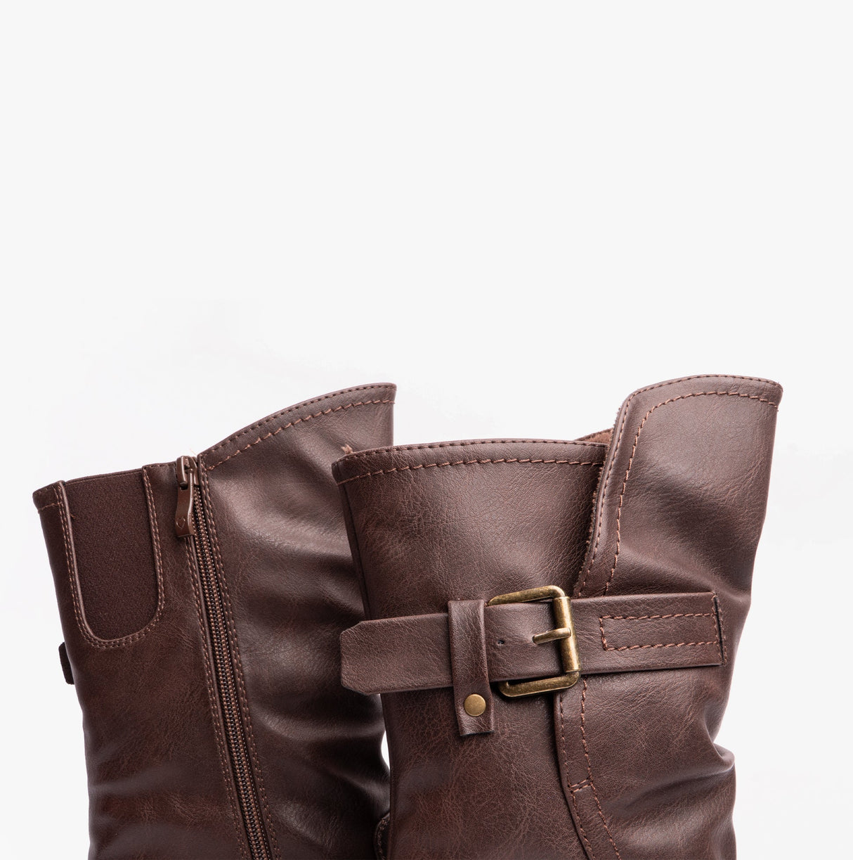 Heavenly Feet HANNAH4 Womens Mid Calf Boots Chocolate