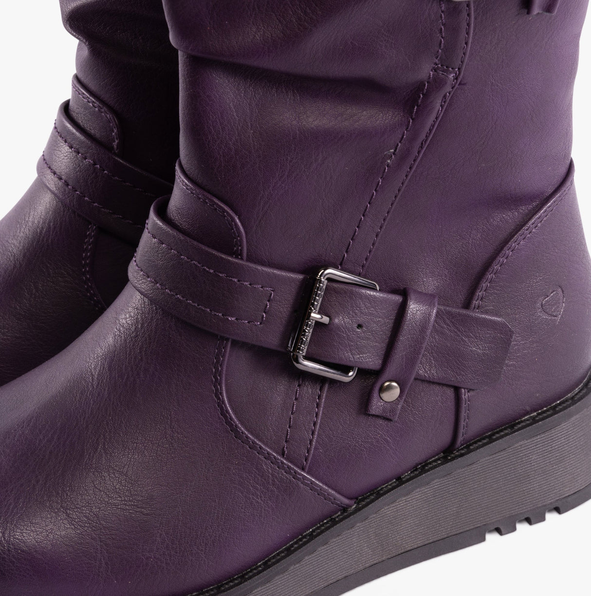 Heavenly Feet HANNAH4 Womens Mid-Calf Boots Purple