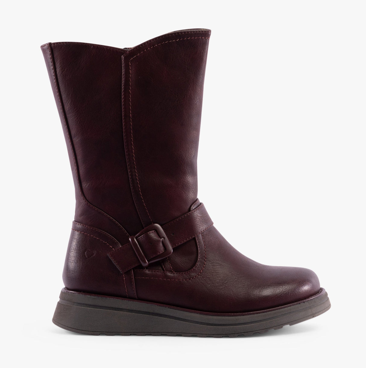 Heavenly Feet BELLA Womens Mid-Calf Boots Burgundy