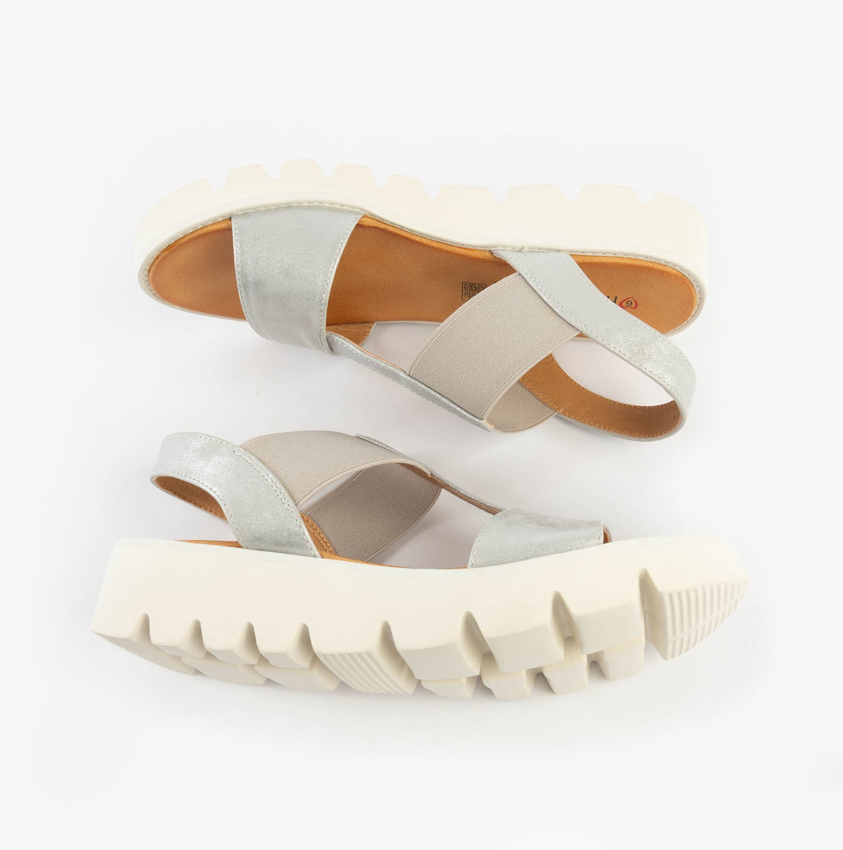 Heavenly Feet RITZ SHIMMER Womens Sandals Silver Shimmer