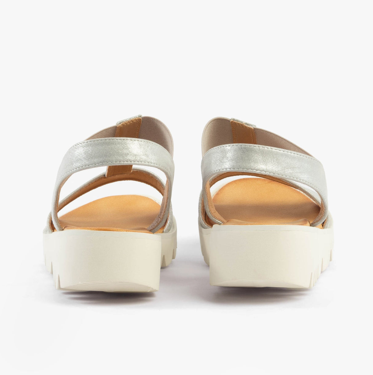 Heavenly Feet RITZ SHIMMER Womens Sandals Silver Shimmer