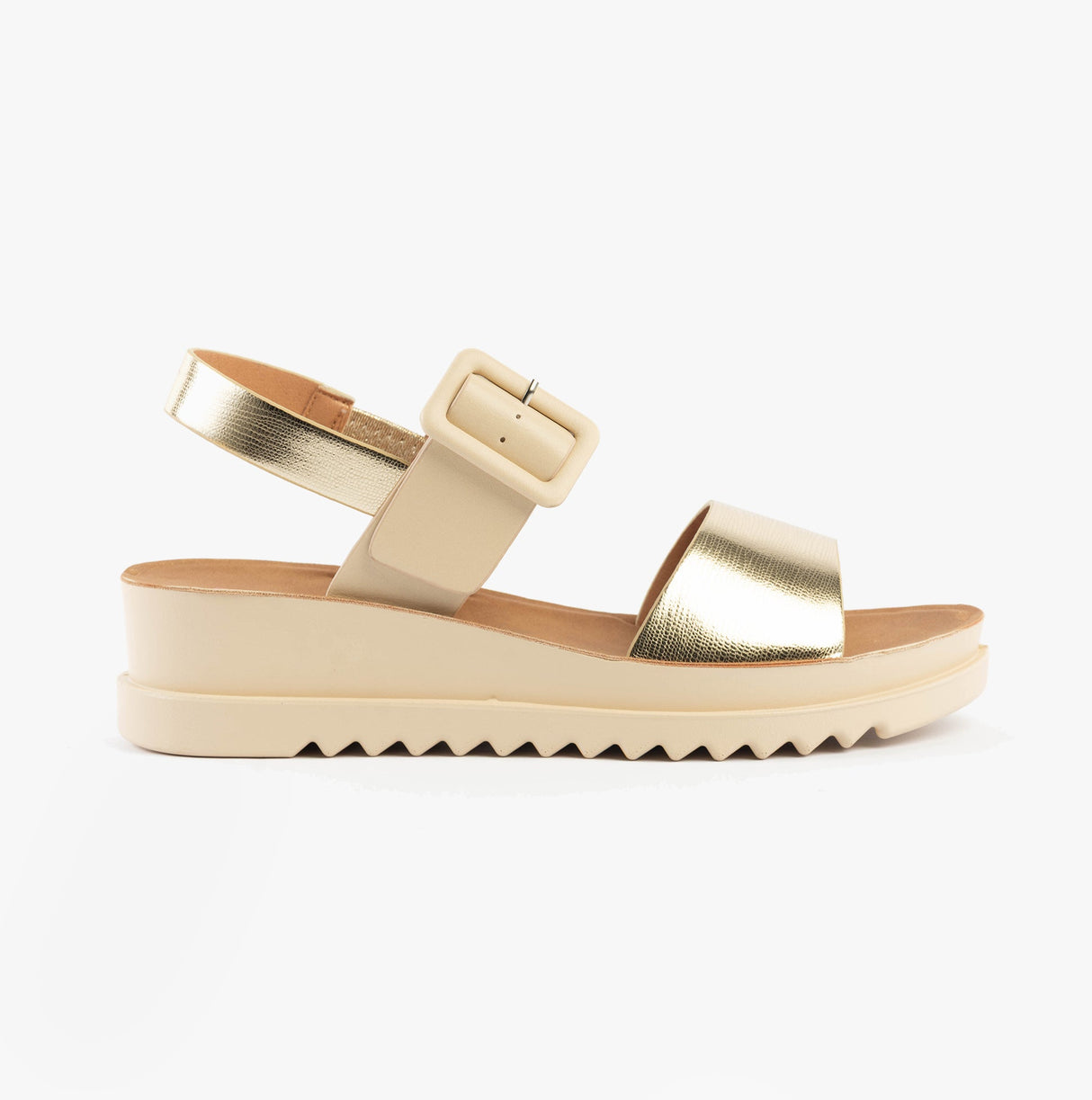 Heavenly Feet PISTACHIO Womens Sandals Beige/Gold