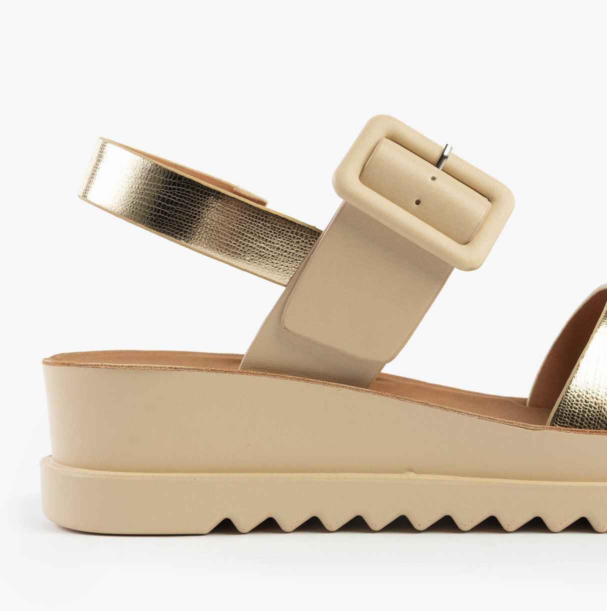 Heavenly Feet PISTACHIO Womens Sandals Beige/Gold