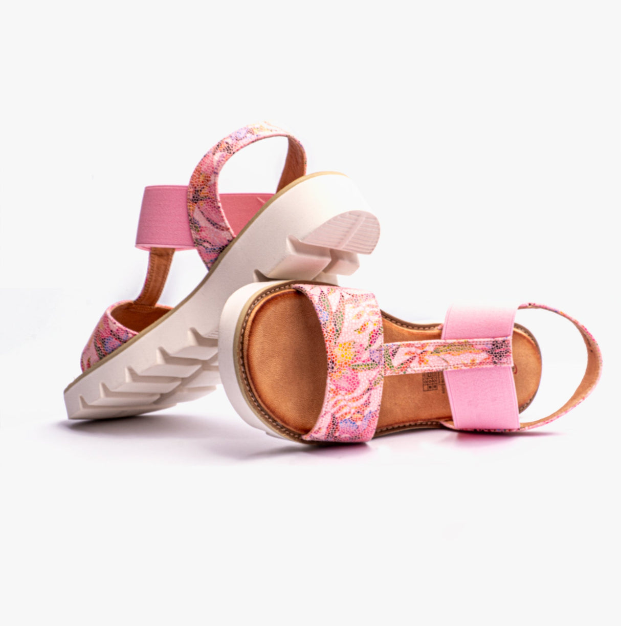 Heavenly Feet RITZ Womens Sandals Floral Pink