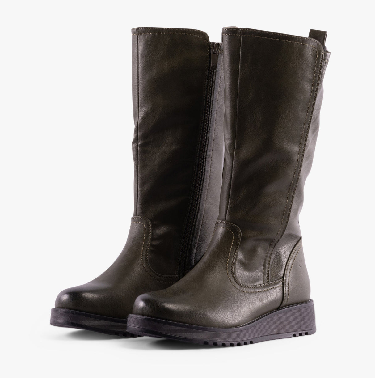 Heavenly Feet LUNA Womens Tall Boots Khaki