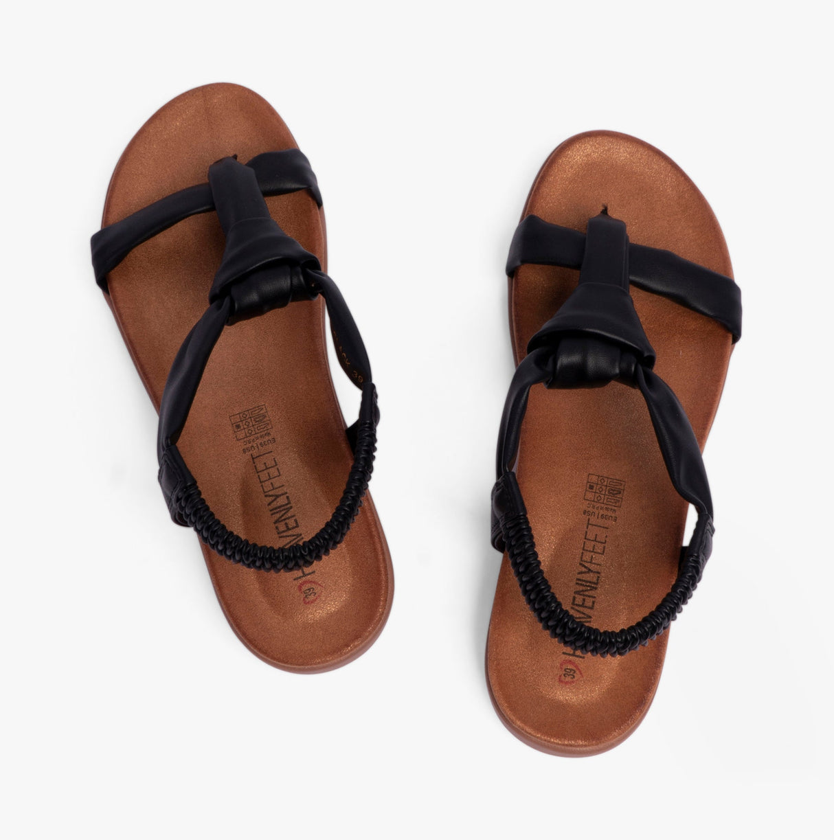 Heavenly Feet BUTTERCUP Womens Sandals Black