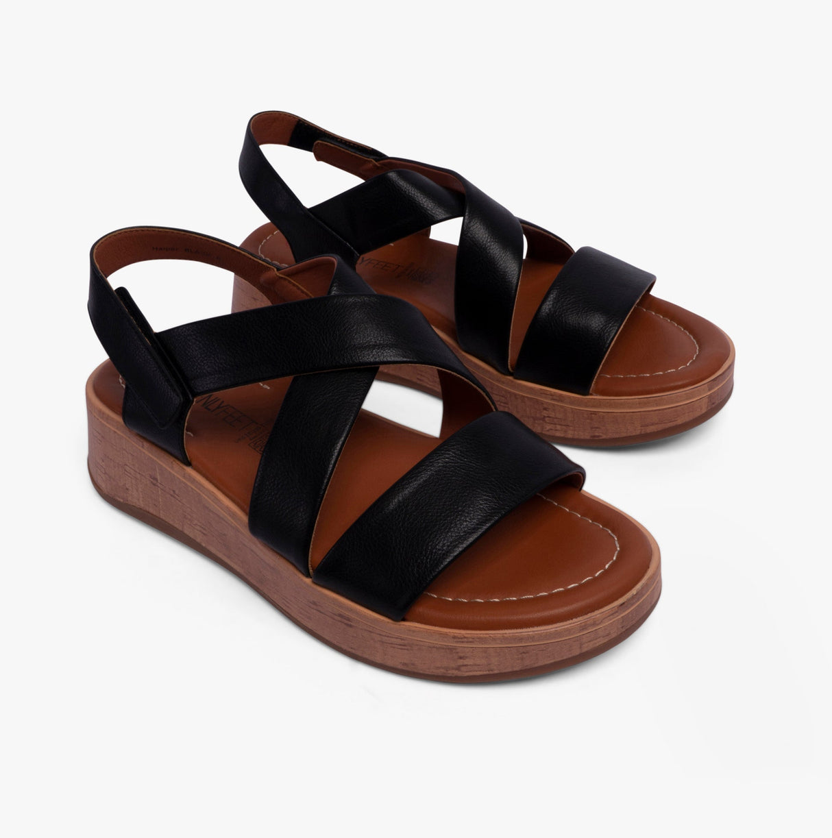 Heavenly Feet HARPER Womens Sandals Black