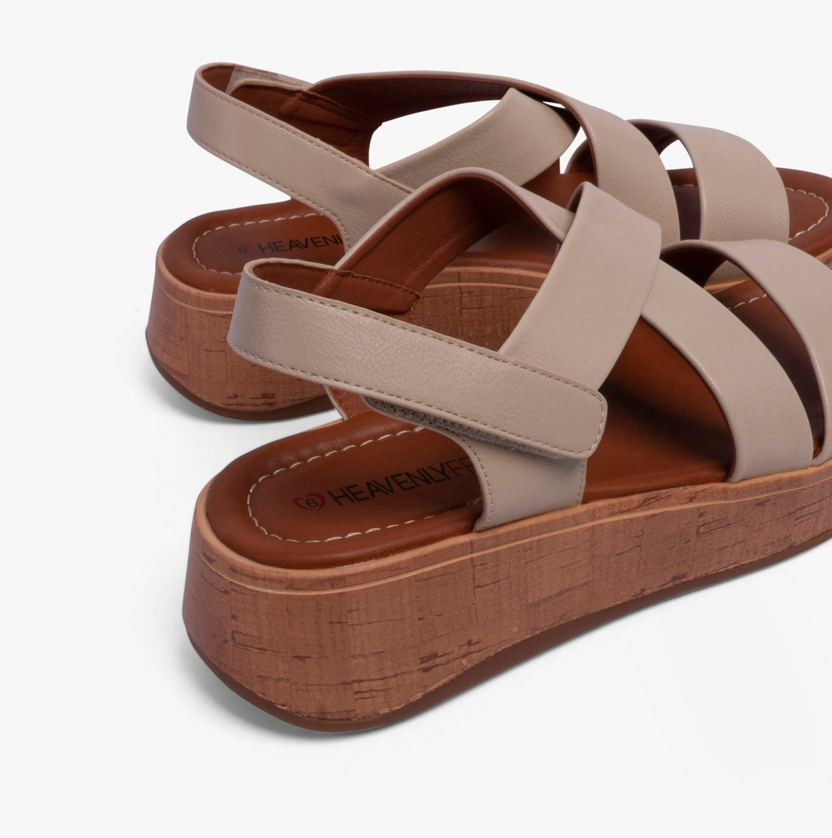 Heavenly Feet HARPER Womens Sandals Nude