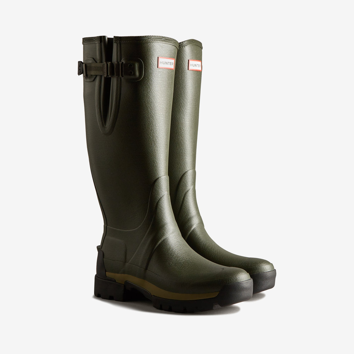 Hunter BALMORAL ADJUSTABLE 3MM Mens Wellies Dark Olive