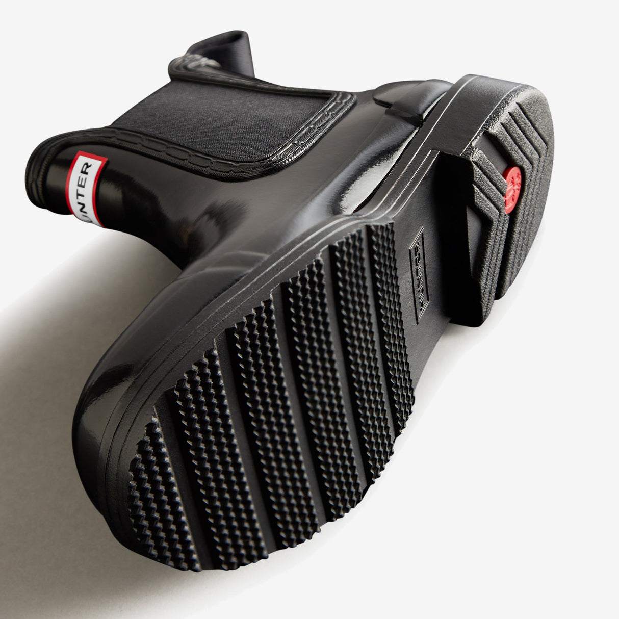 Hunter CHELSEA COMMANDO Womens Wellies Black Gloss