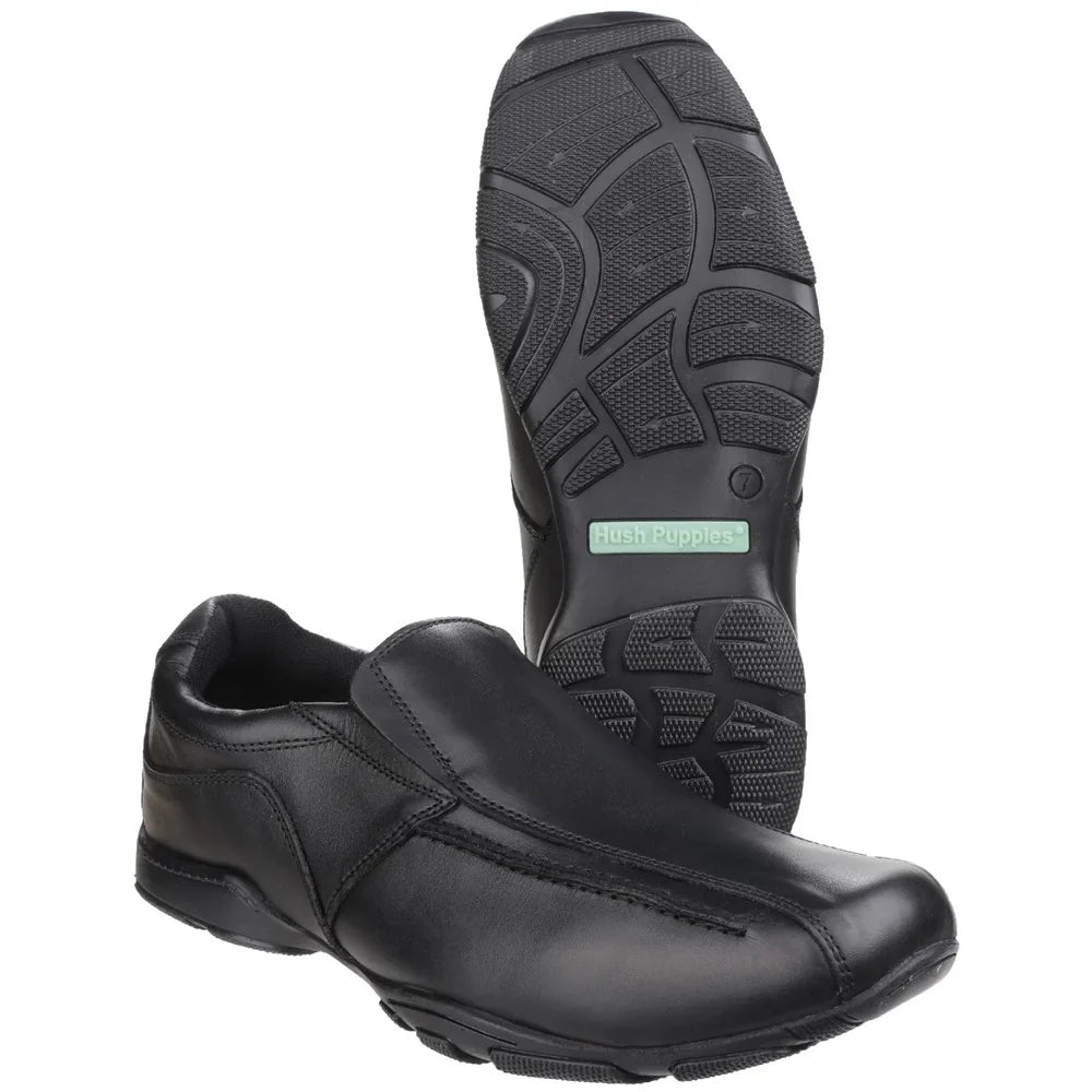 Hush Puppies BESPOKE SENIOR Boys Shoes Black