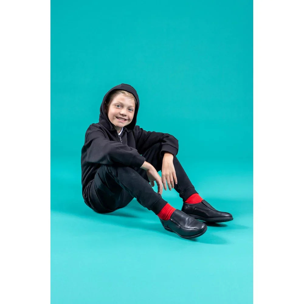 Hush Puppies BESPOKE SENIOR Boys Shoes Black