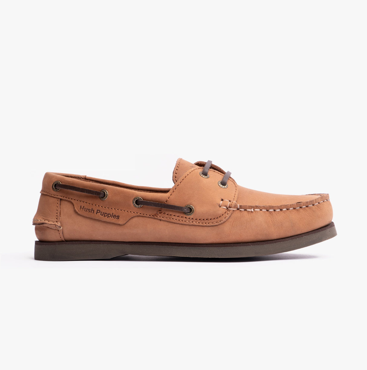 Hush Puppies HENRY Mens Boat Shoes Tan