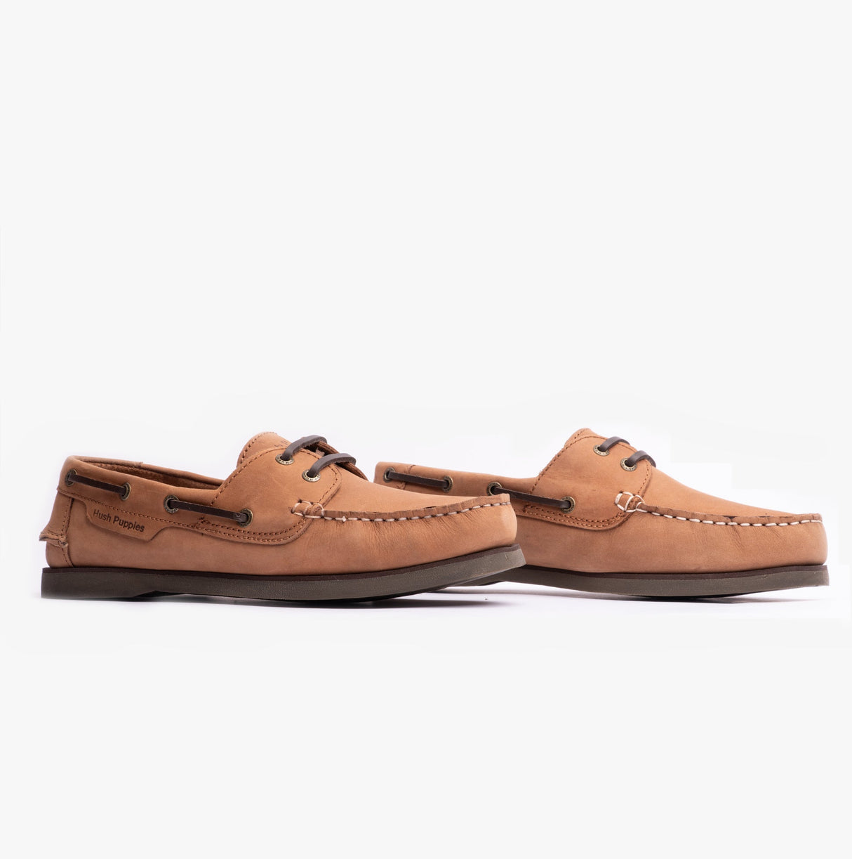 Hush Puppies HENRY Mens Boat Shoes Tan