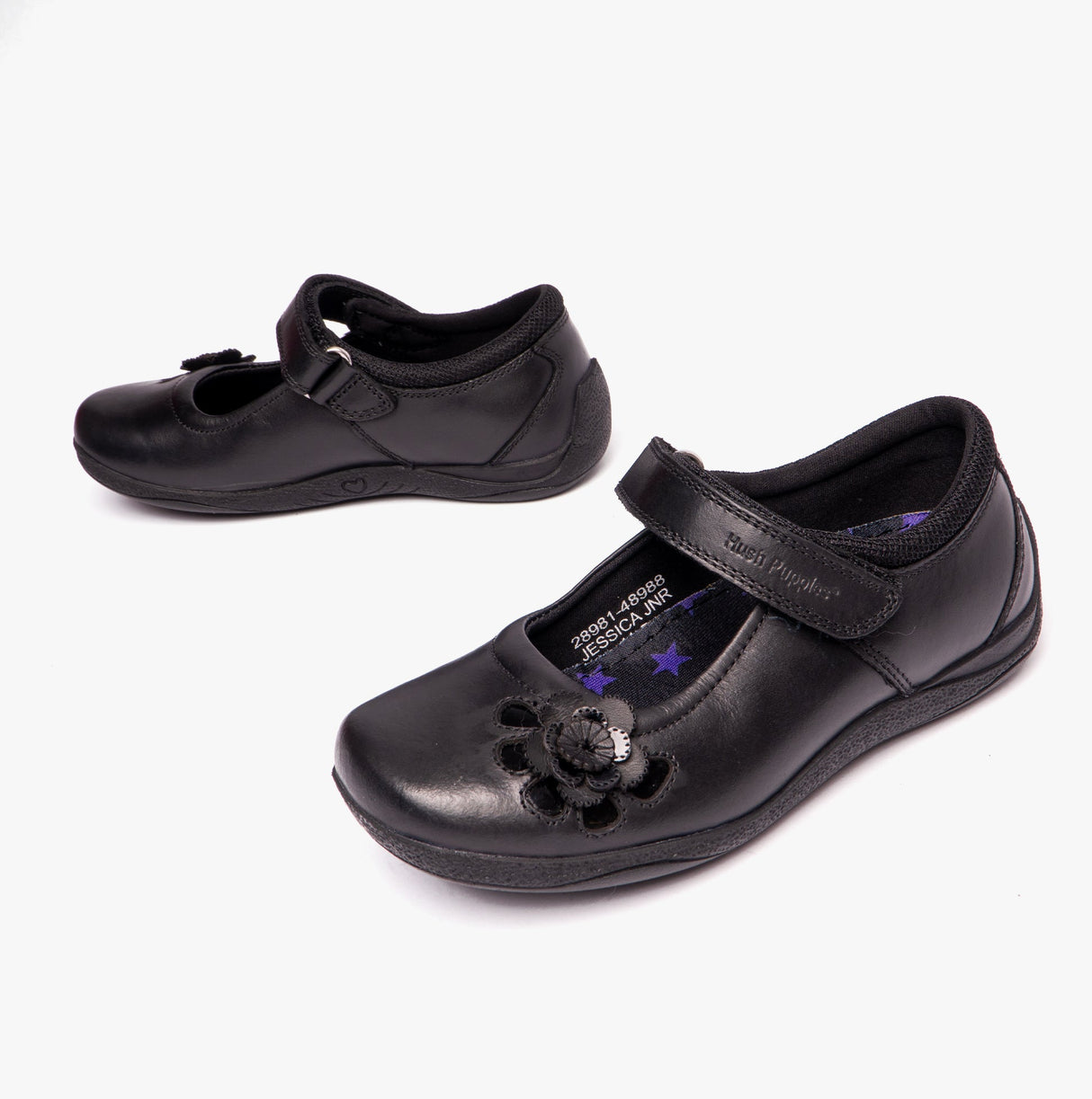 Hush Puppies JESSICA Girls School Shoes Black