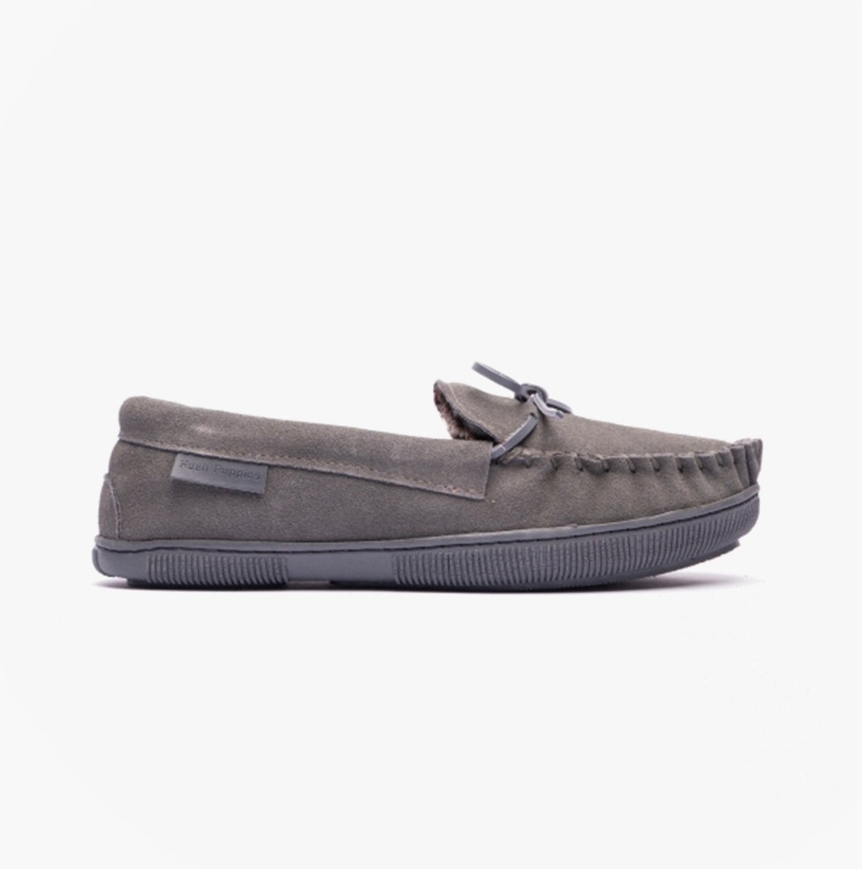 Hush Puppies ACE Mens Suede Slippers Grey