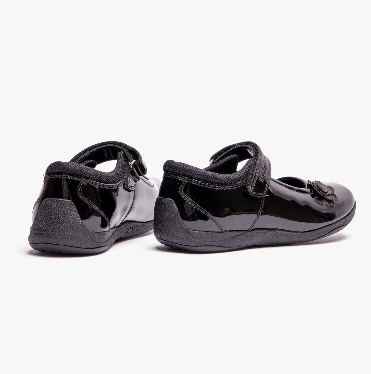 Hush Puppies JESSICA Girls School Shoes Patent Black