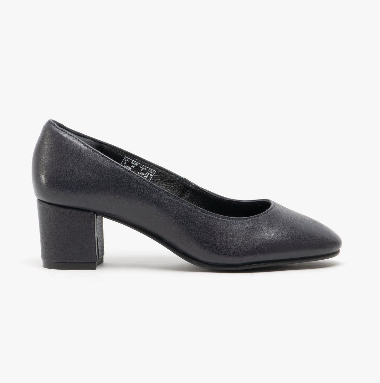 Hush Puppies ANNA Womens Leather Court Shoes Navy