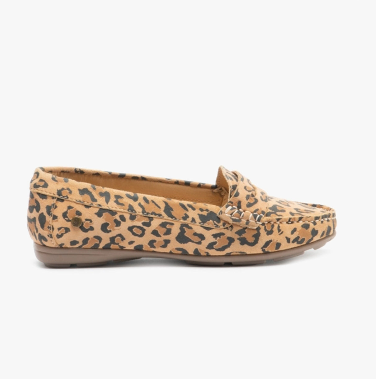 Hush Puppies MARGOT Womens Suede Loafers Leopard