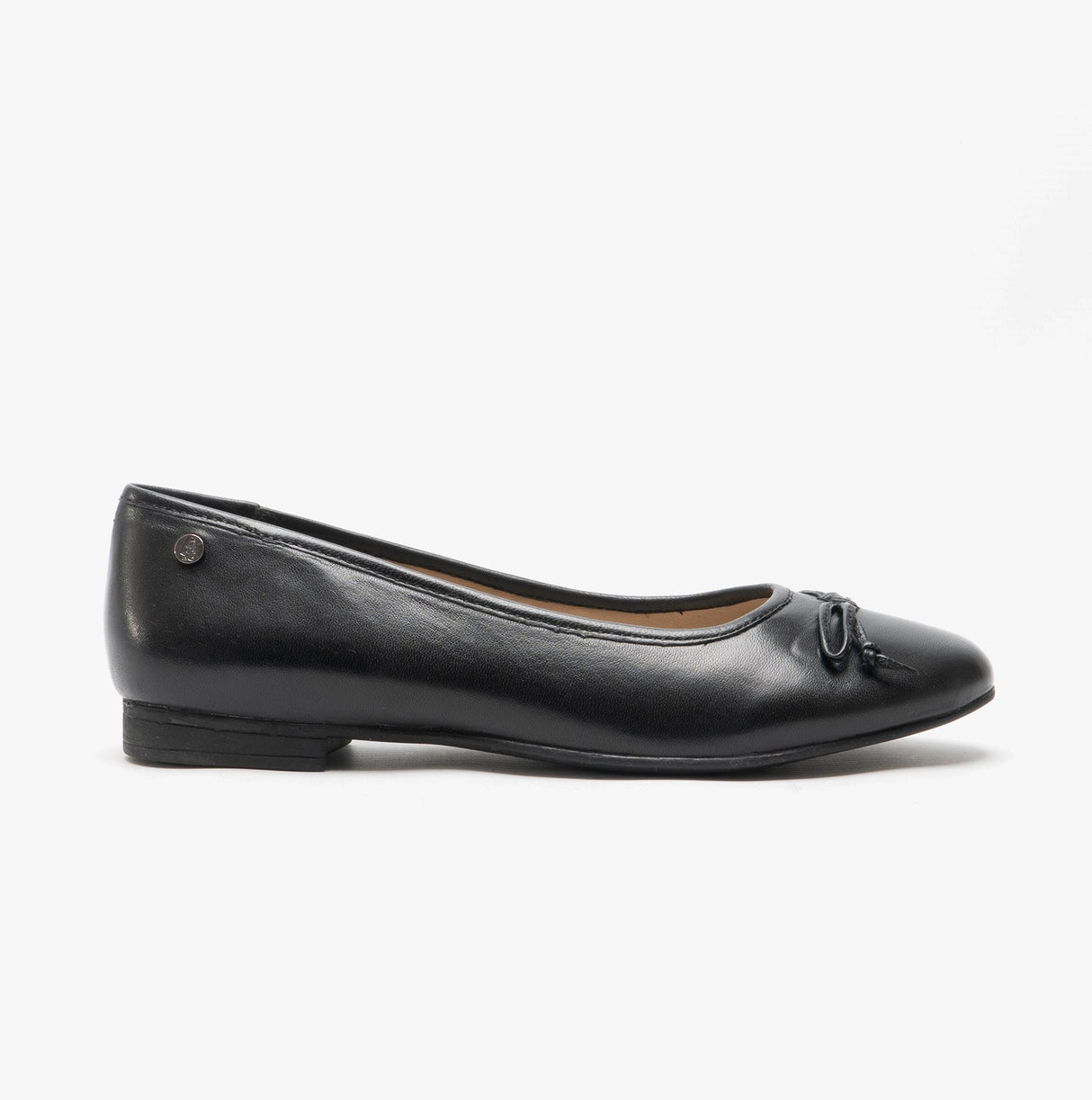 Hush Puppies NAOMI Womens Leather Ballerina Pumps Black