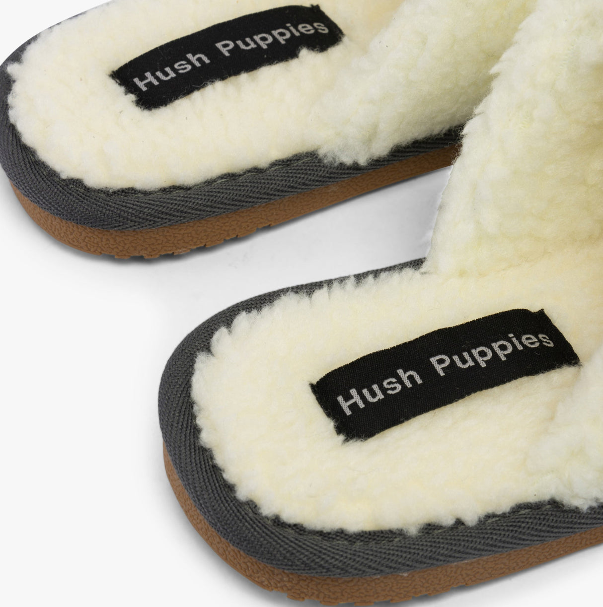 Hush Puppies ARIANNA Womens Suede Mule Slippers Grey