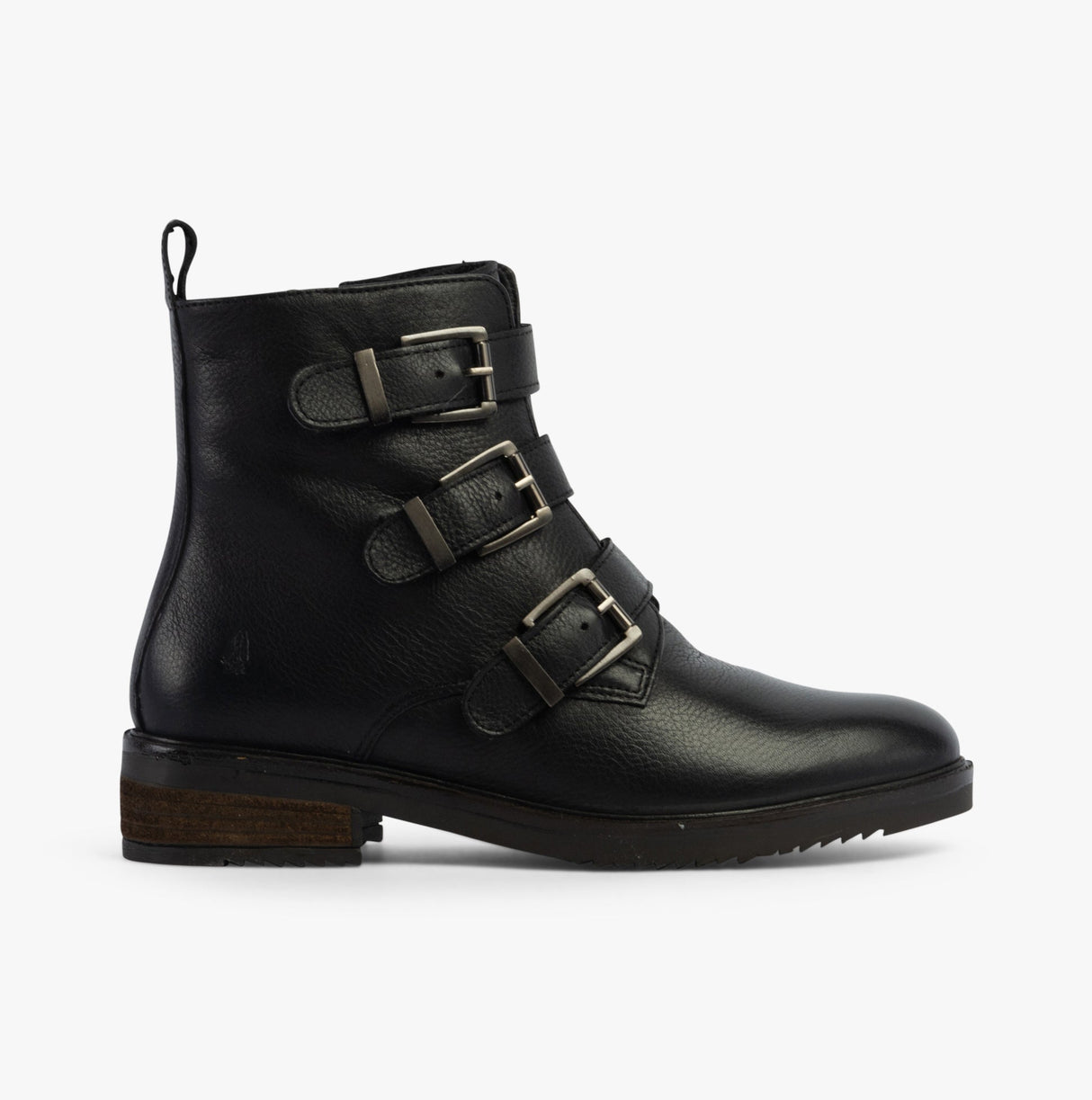 Hush Puppies PRIA Womens Leather Ankle Boots Black