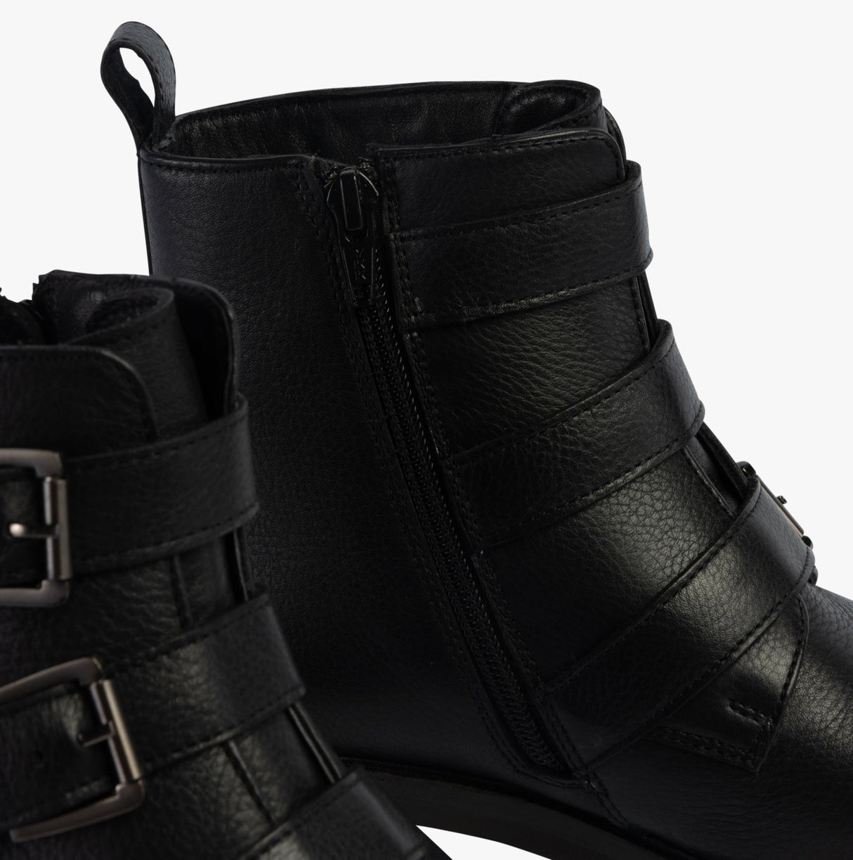 Hush Puppies PRIA Womens Leather Ankle Boots Black