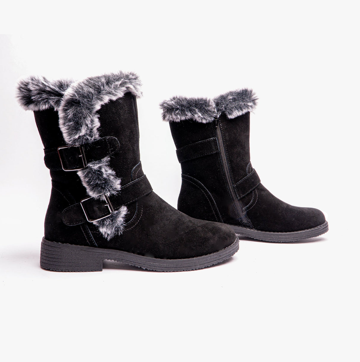 Hush Puppies MACIE Womens Leather Ankle Boots Black