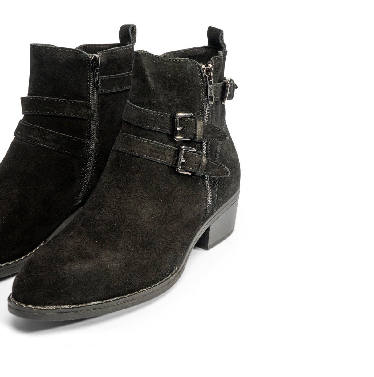 Hush Puppies JENNA Womens Leather Ankle Boots Black