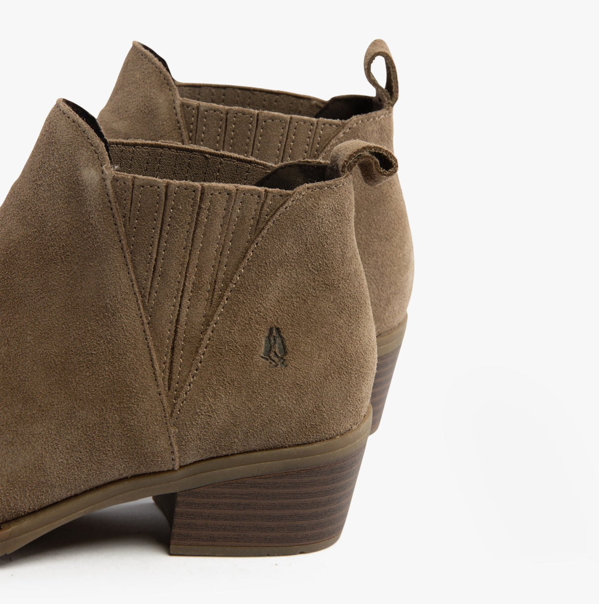 Hush Puppies ISOBEL Womens Leather Ankle Boots Taupe