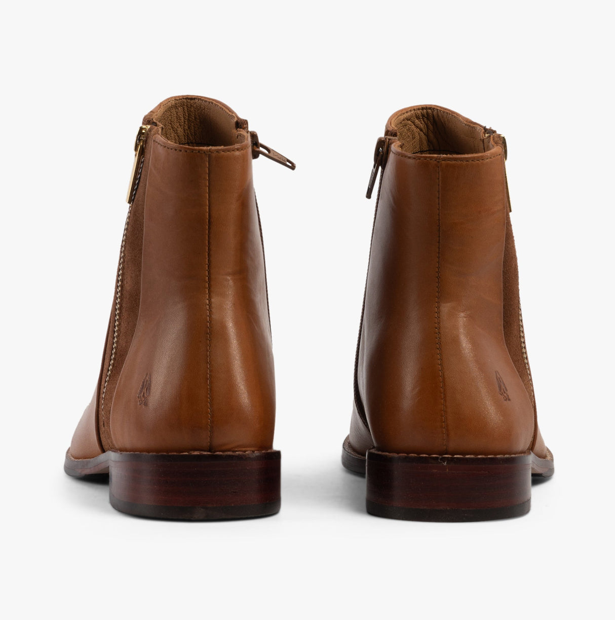 Hush Puppies FRANCES Womens Leather Ankle Boots Tan