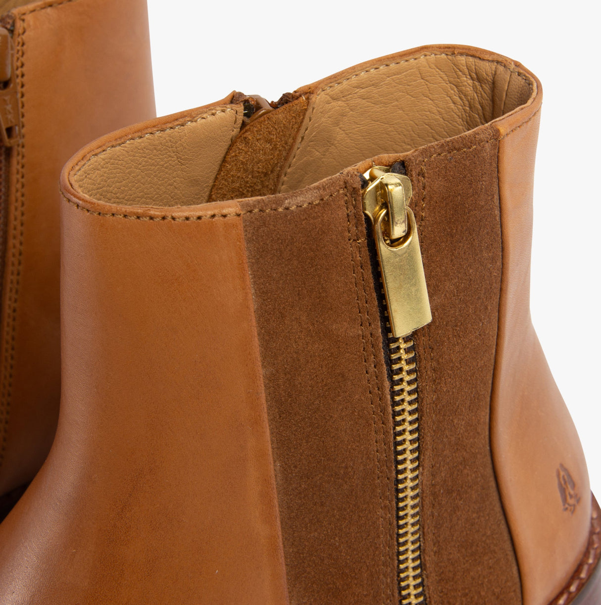 Hush Puppies FRANCES Womens Leather Ankle Boots Tan