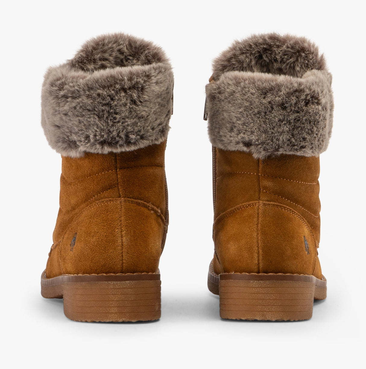 Hush Puppies FLORENCE Womens Leather Ankle Boots Tan