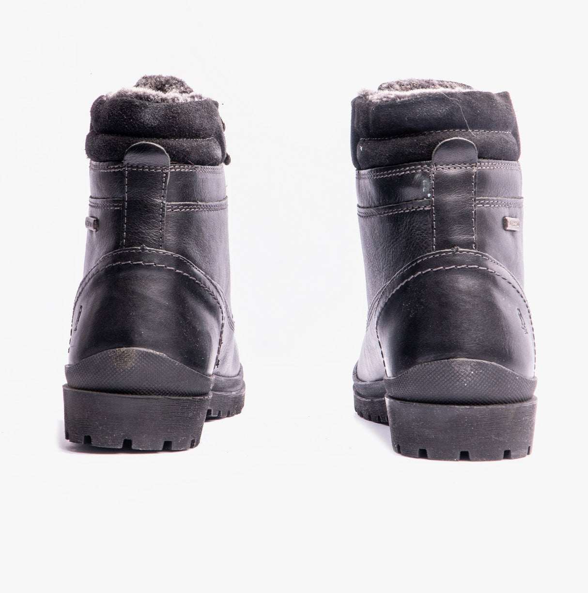 Hush Puppies ANNAY Womens Leather Ankle Boots Black