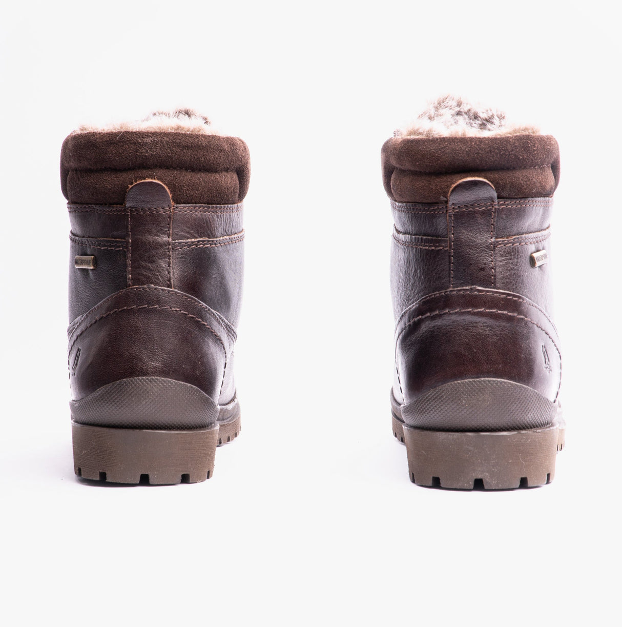 Hush Puppies ANNAY Womens Leather Ankle Boots Brown