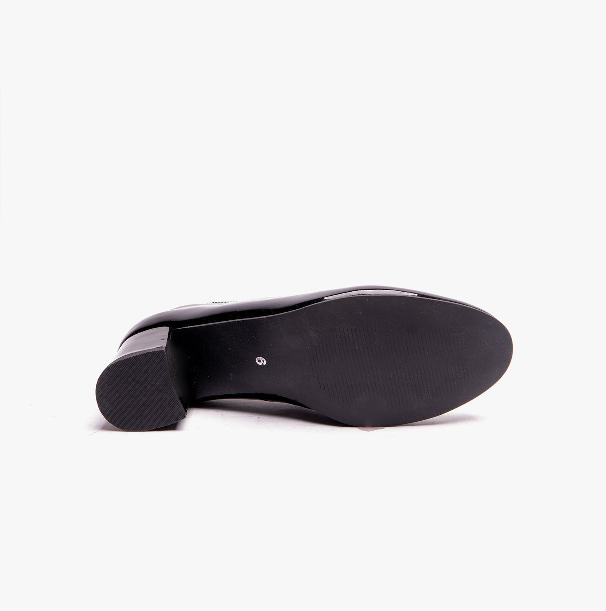 Hush Puppies ANNA Womens Leather Court Shoes Patent Black