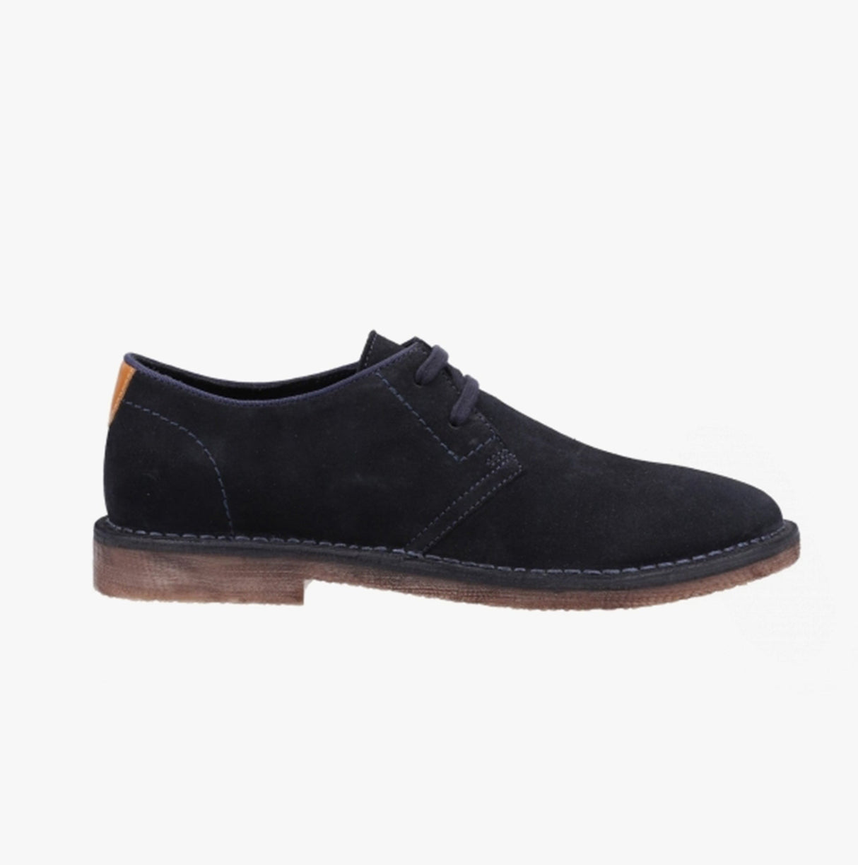 Hush Puppies SCOUT Mens Suede Leather Derby Shoes Navy